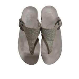 FitFlop The Skinny Silver Sparkle‎ Bone 8